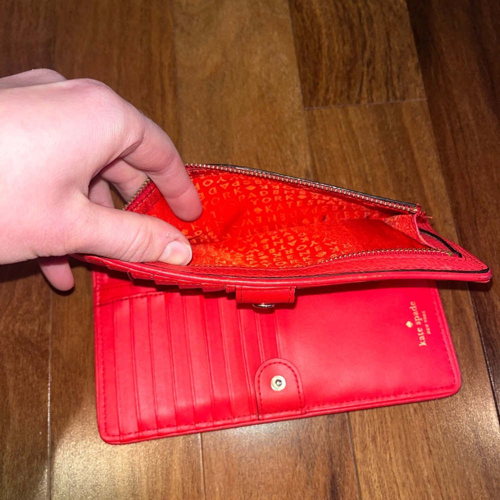 Kate Spade Red Leather Wallet - Picture 4 of 4